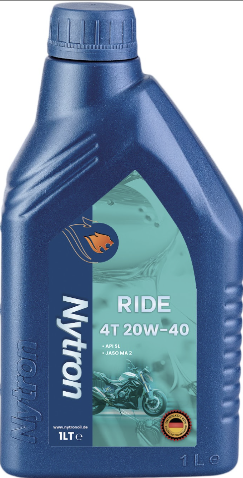 NYTRON RIDE 4T 20W/40 SL, JASO MA	12x1Ltr Bottle